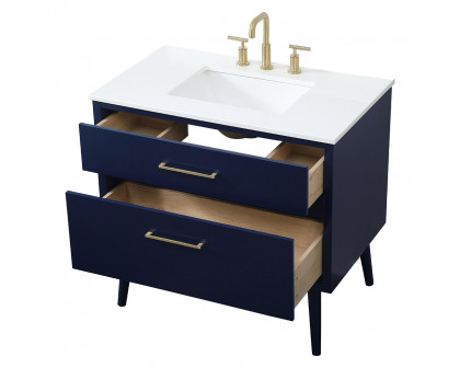 Elegant Bathroom Vanity - Blue (VF41036MBL)