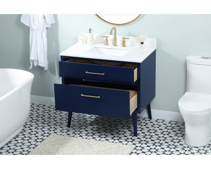 Elegant Bathroom Vanity - Blue (VF41036MBL-BS)