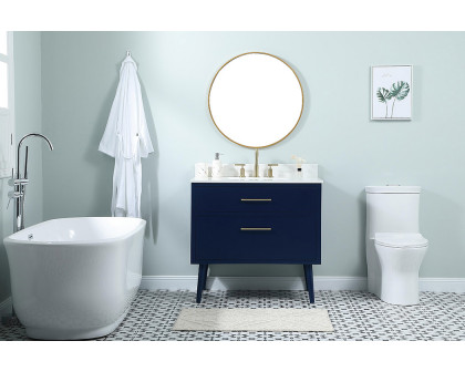 Elegant Bathroom Vanity - Blue (VF41036MBL-BS)