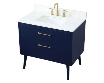 Elegant Bathroom Vanity - Blue (VF41036MBL-BS)