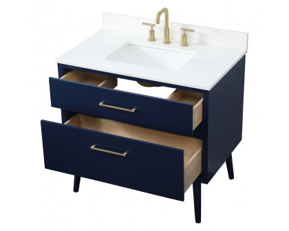 Elegant Bathroom Vanity - Blue (VF41036MBL-BS)