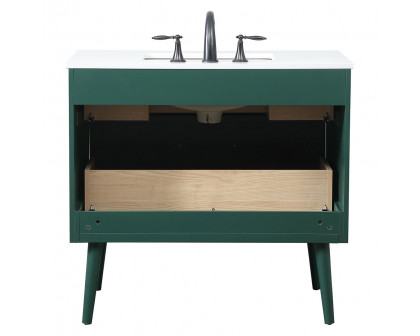 Elegant Bathroom Vanity - Green (VF41036MGN)