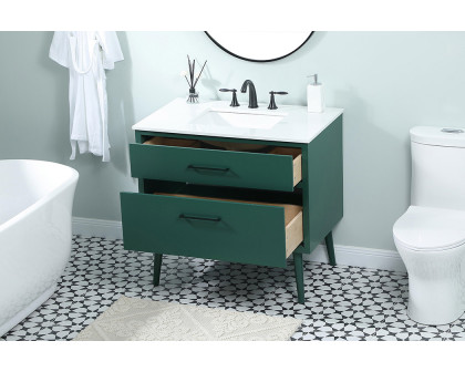 Elegant Bathroom Vanity - Green (VF41036MGN)