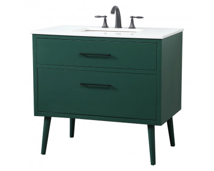 Elegant Bathroom Vanity - Green (VF41036MGN)