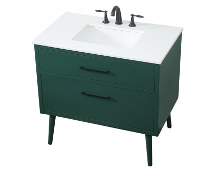 Elegant Bathroom Vanity - Green (VF41036MGN)