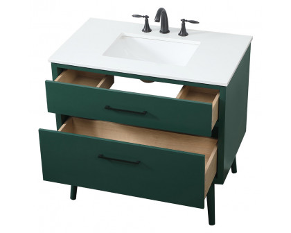 Elegant Bathroom Vanity - Green (VF41036MGN)