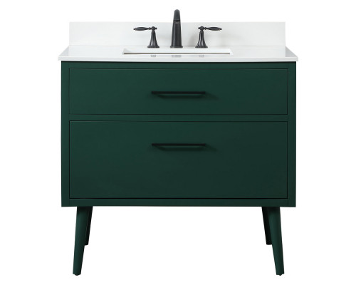 Elegant Bathroom Vanity - Green (VF41036MGN-BS)