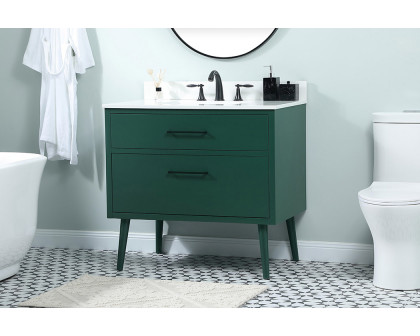 Elegant Bathroom Vanity - Green (VF41036MGN-BS)