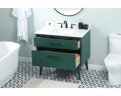 Elegant Bathroom Vanity - Green (VF41036MGN-BS)