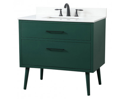 Elegant Bathroom Vanity - Green (VF41036MGN-BS)