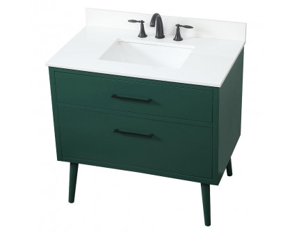 Elegant Bathroom Vanity - Green (VF41036MGN-BS)