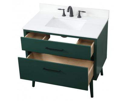 Elegant Bathroom Vanity - Green (VF41036MGN-BS)