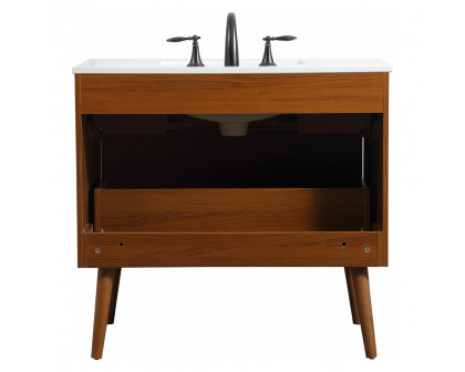 Elegant Bathroom Vanity - Teak (VF41036MTK)