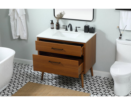 Elegant Bathroom Vanity - Teak (VF41036MTK)