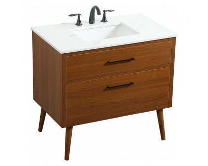 Elegant Bathroom Vanity - Teak (VF41036MTK)