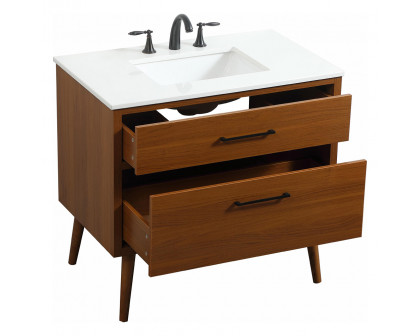 Elegant Bathroom Vanity - Teak (VF41036MTK)