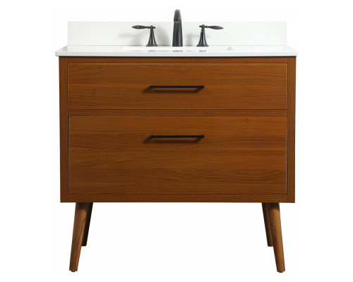 Elegant Bathroom Vanity - Teak (VF41036MTK-BS)