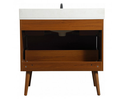 Elegant Bathroom Vanity - Teak (VF41036MTK-BS)