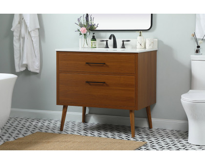 Elegant Bathroom Vanity - Teak (VF41036MTK-BS)