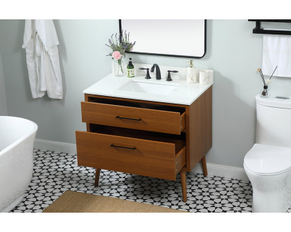 Elegant Bathroom Vanity - Teak (VF41036MTK-BS)