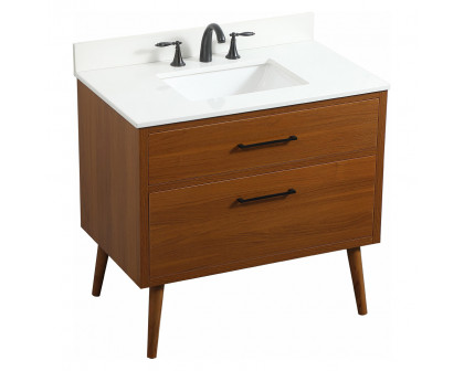 Elegant Bathroom Vanity - Teak (VF41036MTK-BS)