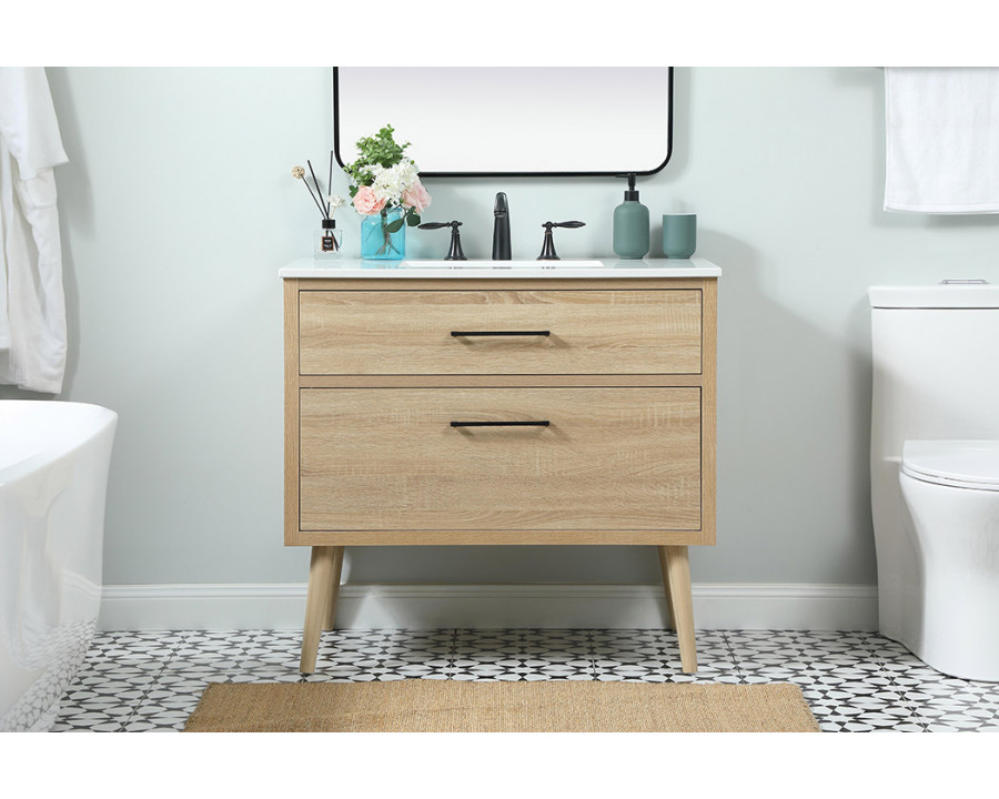 Elegant Bathroom Vanity - Mango Wood (VF41036MW)