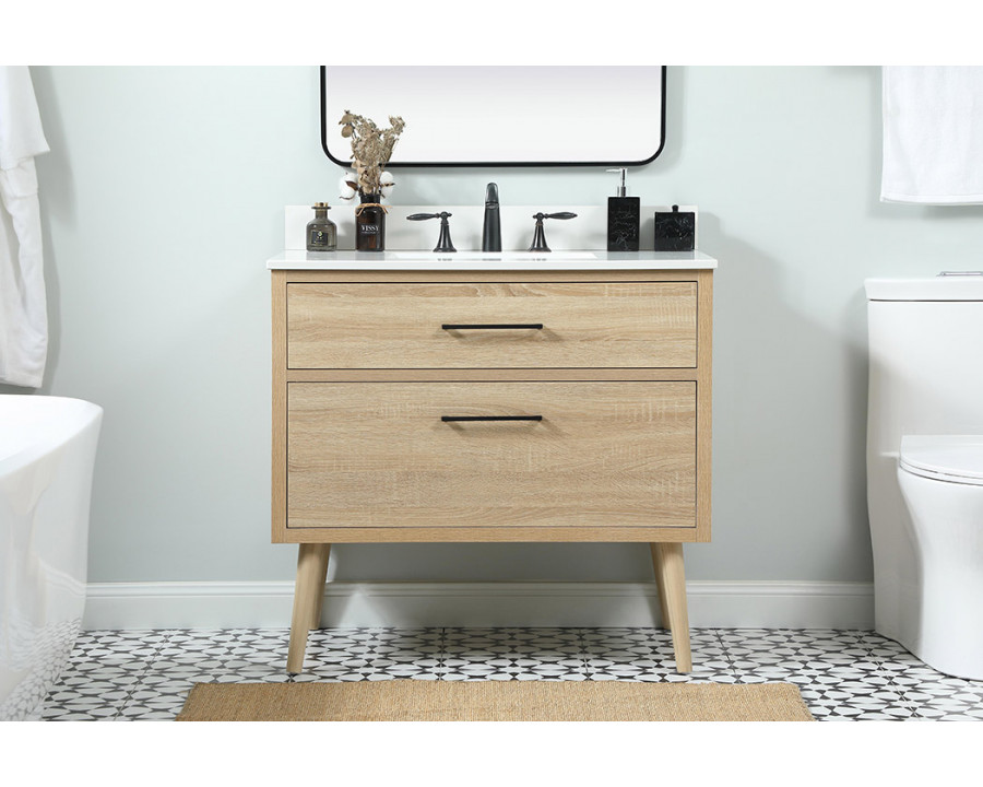 Elegant Bathroom Vanity - Mango Wood (VF41036MW-BS)