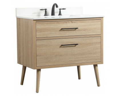 Elegant Bathroom Vanity - Mango Wood (VF41036MW-BS)