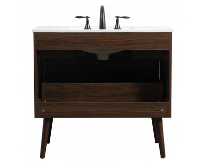 Elegant Bathroom Vanity - Walnut (VF41036MWT)