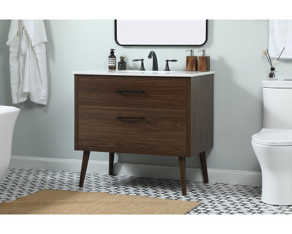 Elegant Bathroom Vanity - Walnut (VF41036MWT)