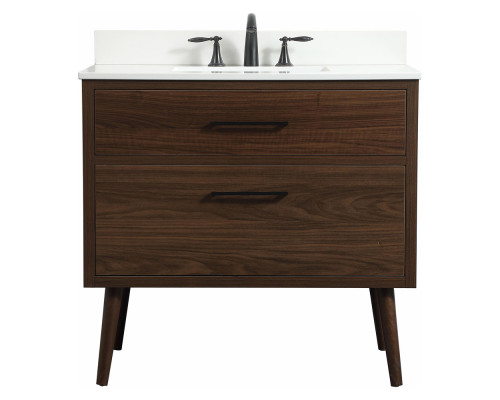 Elegant Bathroom Vanity - Walnut (VF41036MWT-BS)