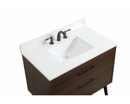 Elegant Bathroom Vanity - Walnut (VF41036MWT-BS)