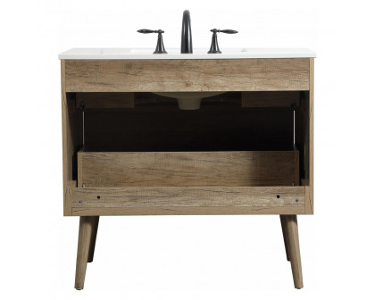 Elegant Bathroom Vanity - Natural Oak (VF41036NT)