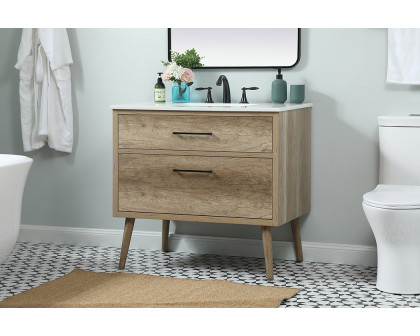 Elegant Bathroom Vanity - Natural Oak (VF41036NT)