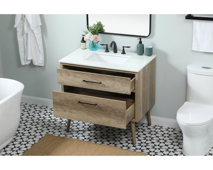 Elegant Bathroom Vanity - Natural Oak (VF41036NT)