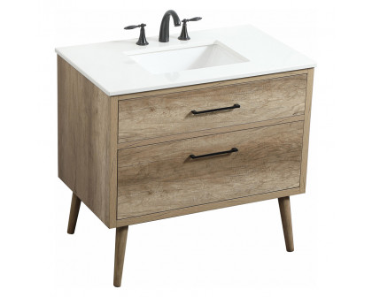 Elegant Bathroom Vanity - Natural Oak (VF41036NT)