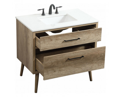 Elegant Bathroom Vanity - Natural Oak (VF41036NT)