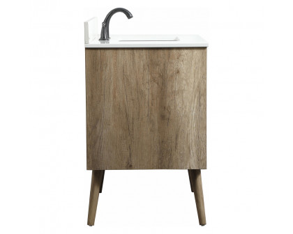 Elegant Bathroom Vanity - Natural Oak (VF41036NT-BS)