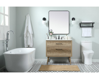 Elegant Bathroom Vanity - Natural Oak (VF41036NT-BS)