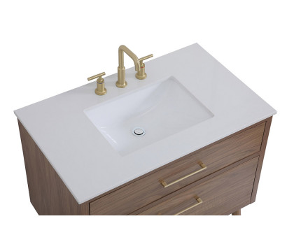 Elegant Bathroom Vanity - Walnut Brown (VF41036WB)