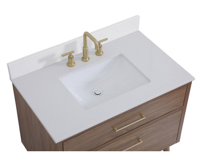 Elegant Bathroom Vanity - Walnut Brown (VF41036WB-BS)