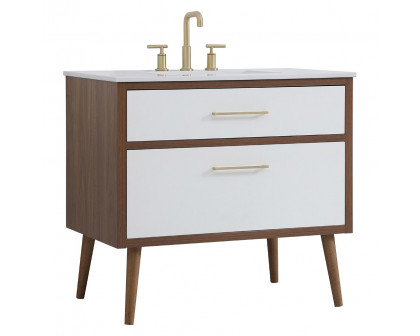 Elegant Bathroom Vanity - White (VF41036WH)