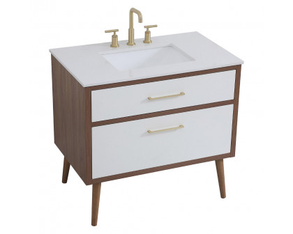 Elegant Bathroom Vanity - White (VF41036WH)