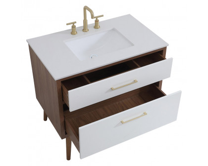 Elegant Bathroom Vanity - White (VF41036WH)