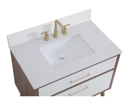 Elegant Bathroom Vanity - White (VF41036WH-BS)