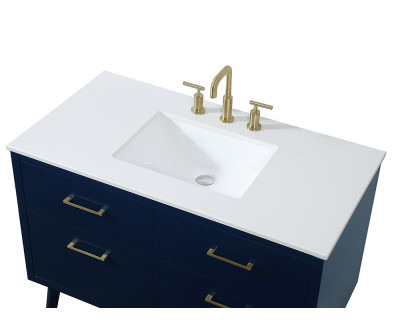 Elegant Bathroom Vanity - Blue (VF41042MBL)