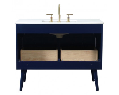 Elegant Bathroom Vanity - Blue (VF41042MBL)