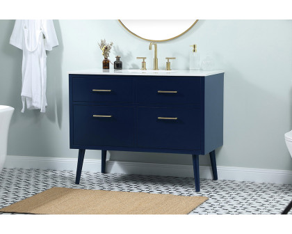 Elegant Bathroom Vanity - Blue (VF41042MBL)