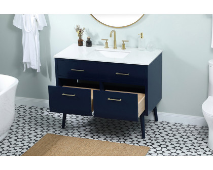 Elegant Bathroom Vanity - Blue (VF41042MBL)