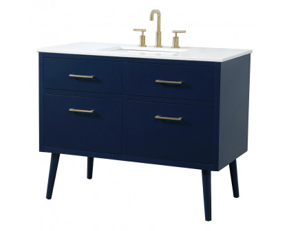 Elegant Bathroom Vanity - Blue (VF41042MBL)